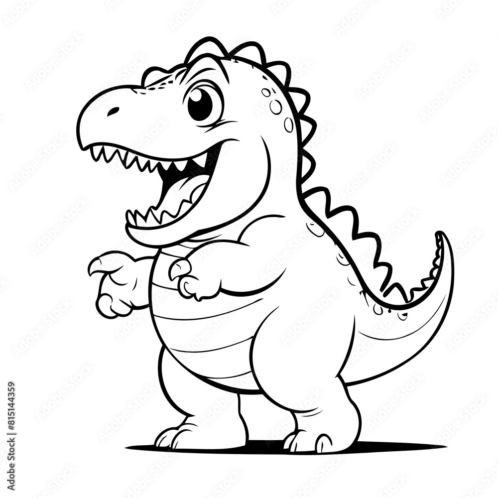 Cute vector illustration Dino drawing for toddlers book Cute vector illustration Dino drawing for toddlers book