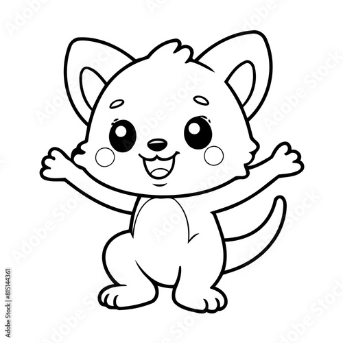 Cute vector illustration Palmerian drawing for toddlers coloring activity © meastudios