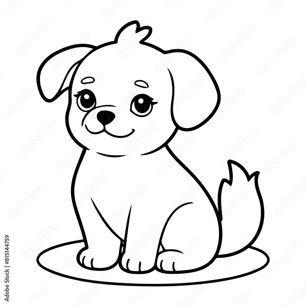Obraz premium Vector illustration of a cute Maltese drawing for toddlers book