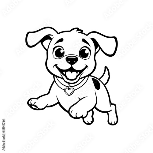 Cute vector illustration Dog doodle for children worksheet