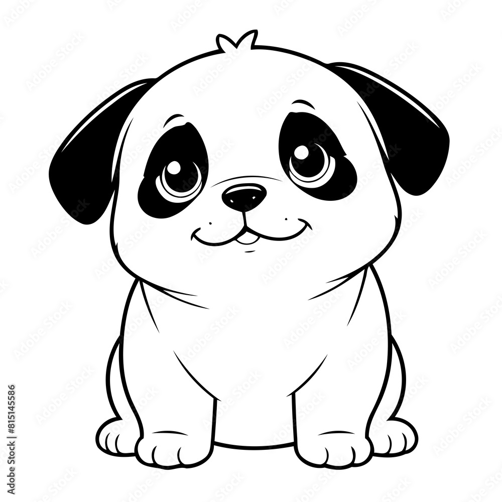 Cute vector illustration Puppy doodle for toddlers worksheet Cute vector illustration Puppy doodle for toddlers worksheet