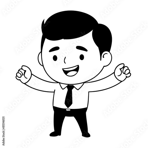 Cute vector illustration Business drawing for toddlers book