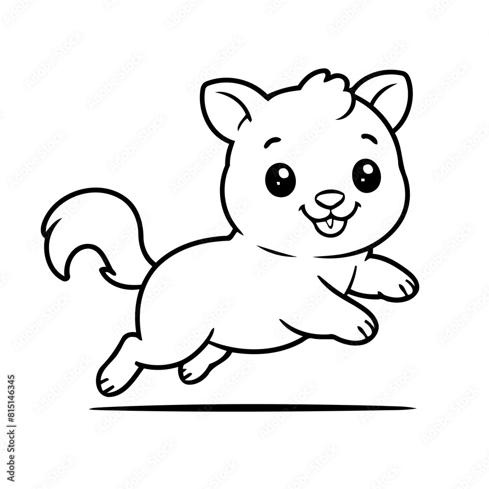 Cute vector illustration Capybera drawing for children page Cute vector illustration Capybera drawing for children page