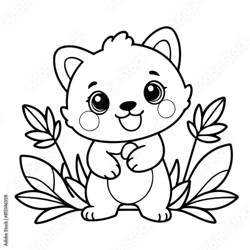 Simple vector illustration of Palmerian drawing for toddlers coloring activity