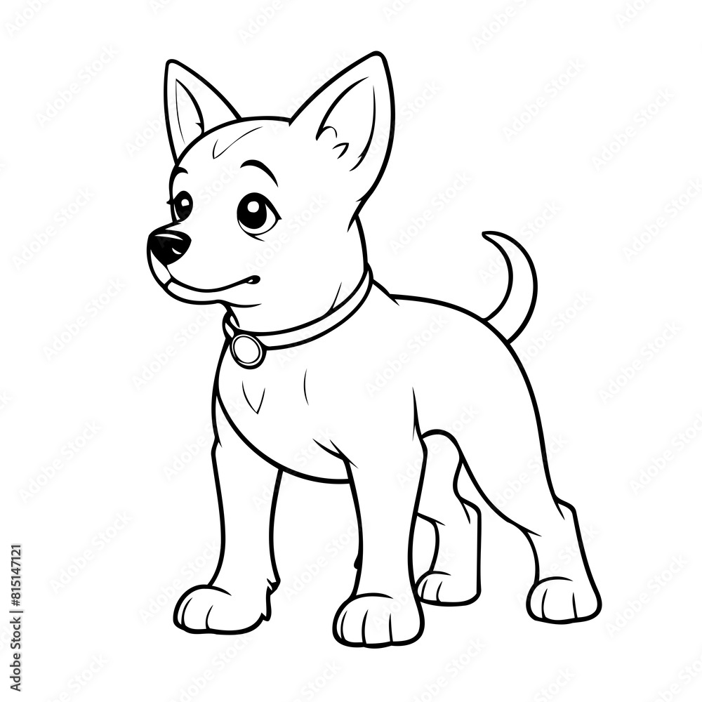 Cute vector illustration Dog doodle for toddlers worksheet Cute vector illustration Dog doodle for toddlers worksheet