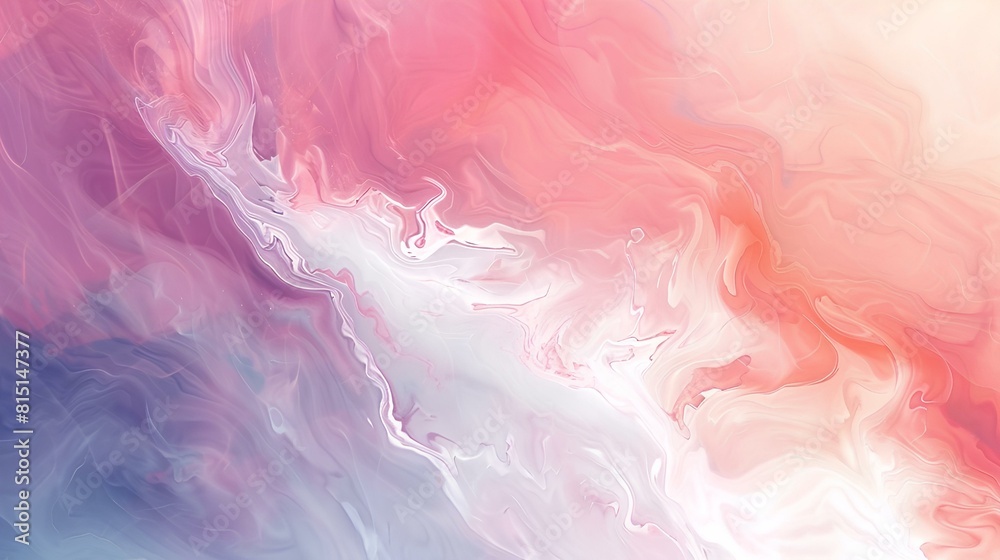 Abstract pink and blue fluid painting.
