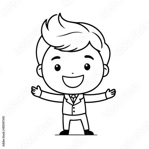 Cute vector illustration Business hand drawn for toddlers
