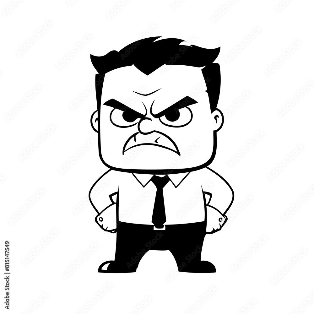 Vector illustration of a cute Business drawing for toddlers coloring activity Vector illustration of a cute Business drawing for toddlers coloring activity