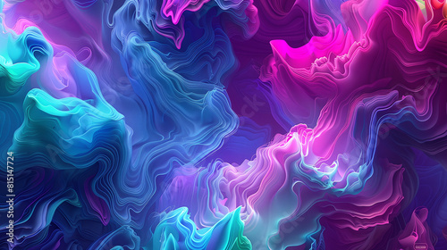 Art fluide abstrait vibrant en rose, bleu et violet
