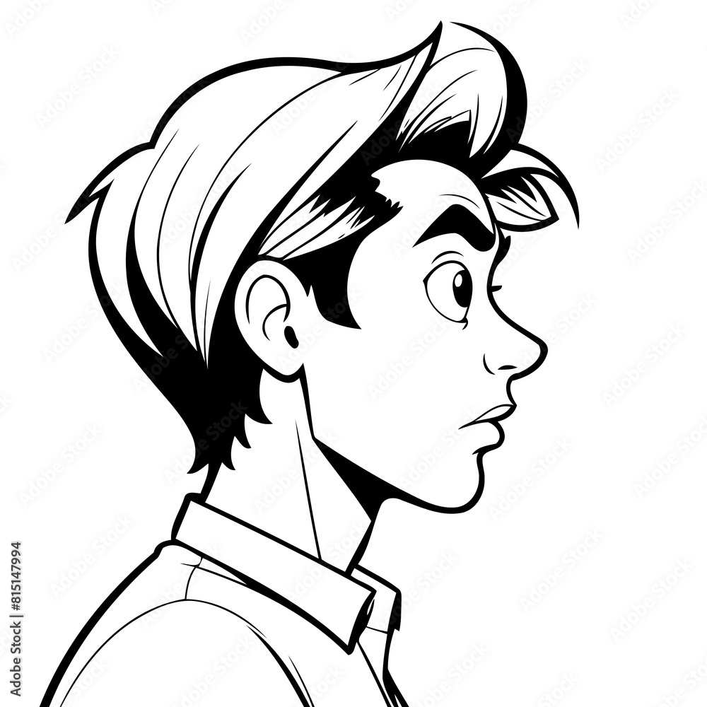 Vector illustration of a cute Person drawing for toddlers book Vector illustration of a cute Person drawing for toddlers book