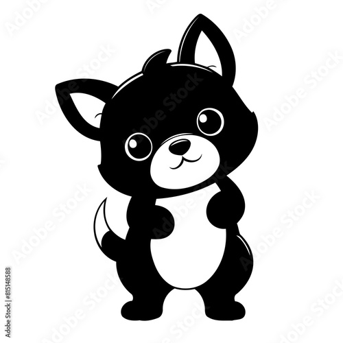 Cute vector illustration Puppy doodle for toddlers worksheet