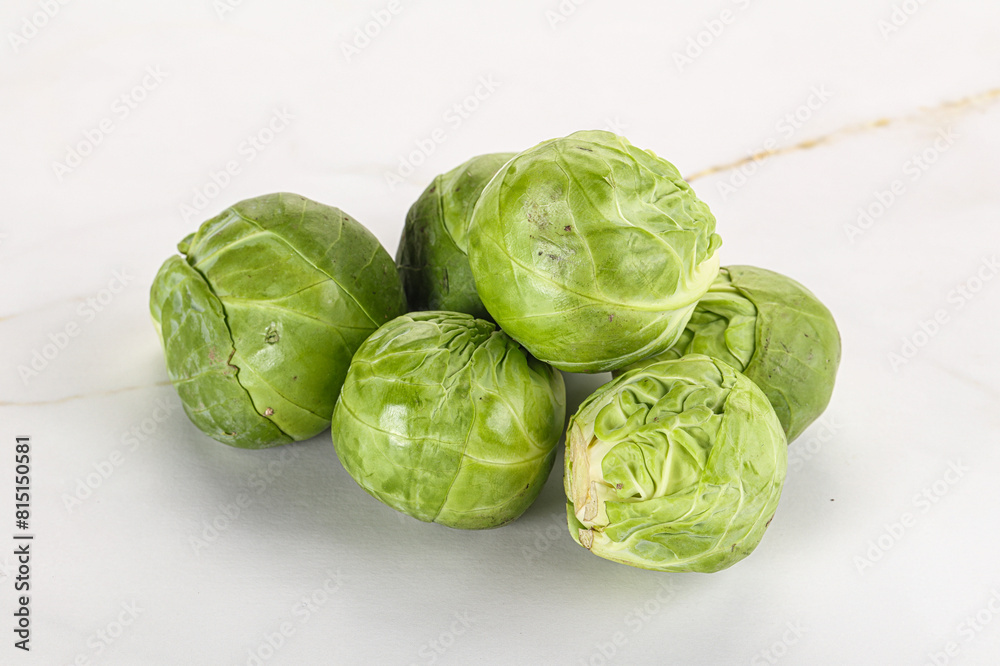 Organic raw cabbage - Brussels sprout Organic raw cabbage - Brussels sprout
