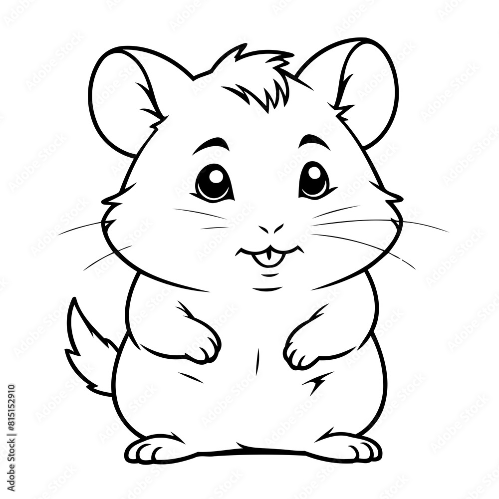 Vector illustration of a cute Hamster drawing for toddlers book Vector illustration of a cute Hamster drawing for toddlers book
