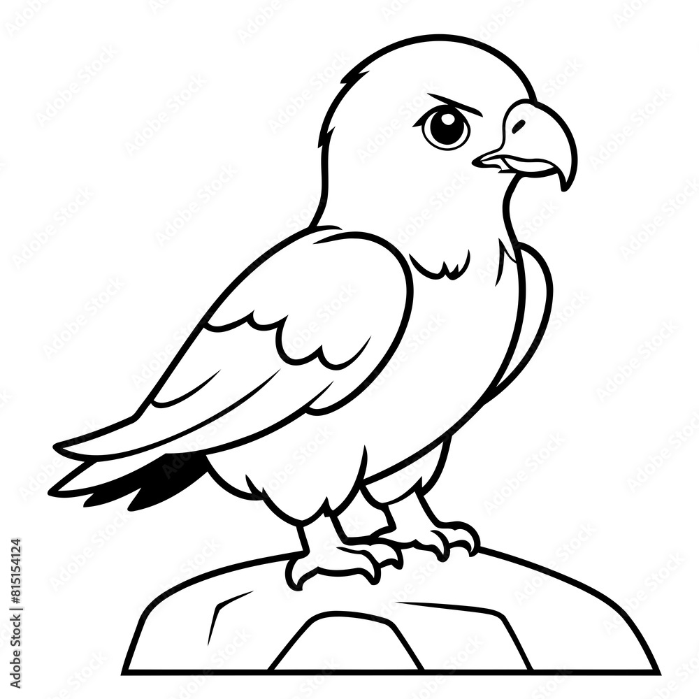 Cute vector illustration Eagle drawing for toddlers book Cute vector illustration Eagle drawing for toddlers book