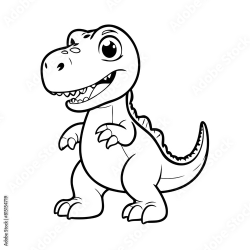 Simple vector illustration of Allosaurus drawing for toddlers book © meastudios