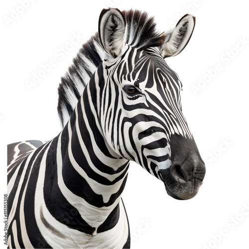 A close-up view of a zebra standing against a plain Png background  a Beaver Isolated on a whitePNG Background
