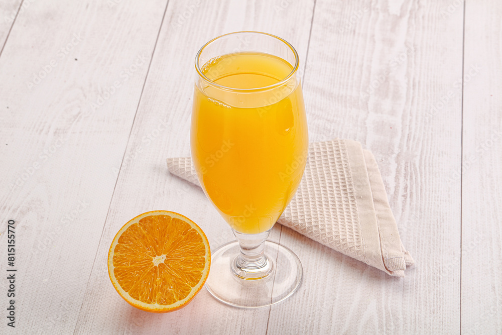 Fototapeta premium Sweet fresh orange juice in the glass