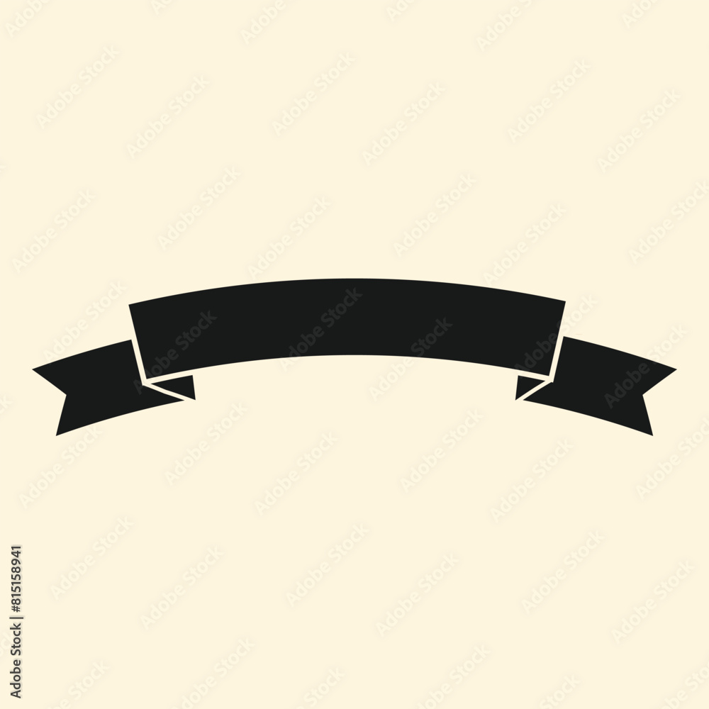 Flat Ribbon Vector Art and Icon Design Flat Ribbon Vector Art and Icon Design