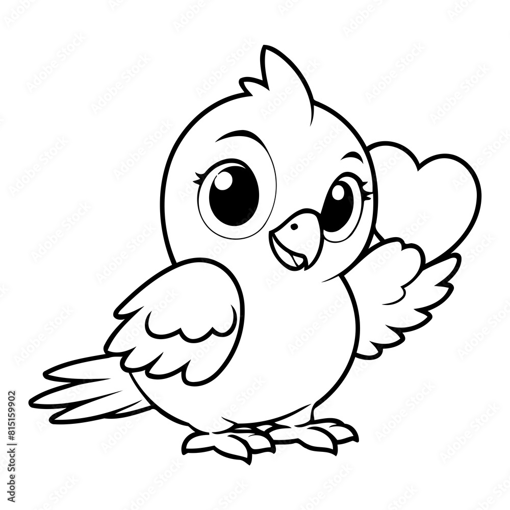 Cute vector illustration Macaw drawing for toddlers book Cute vector illustration Macaw drawing for toddlers book