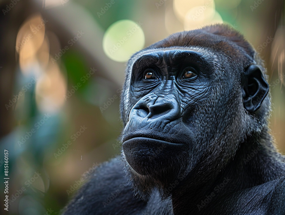 Obraz premium Gorilla looking thoughtful