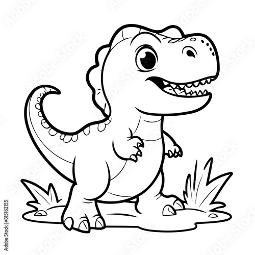 Simple vector illustration of Tyrannosaurus drawing for toddlers book © meastudios