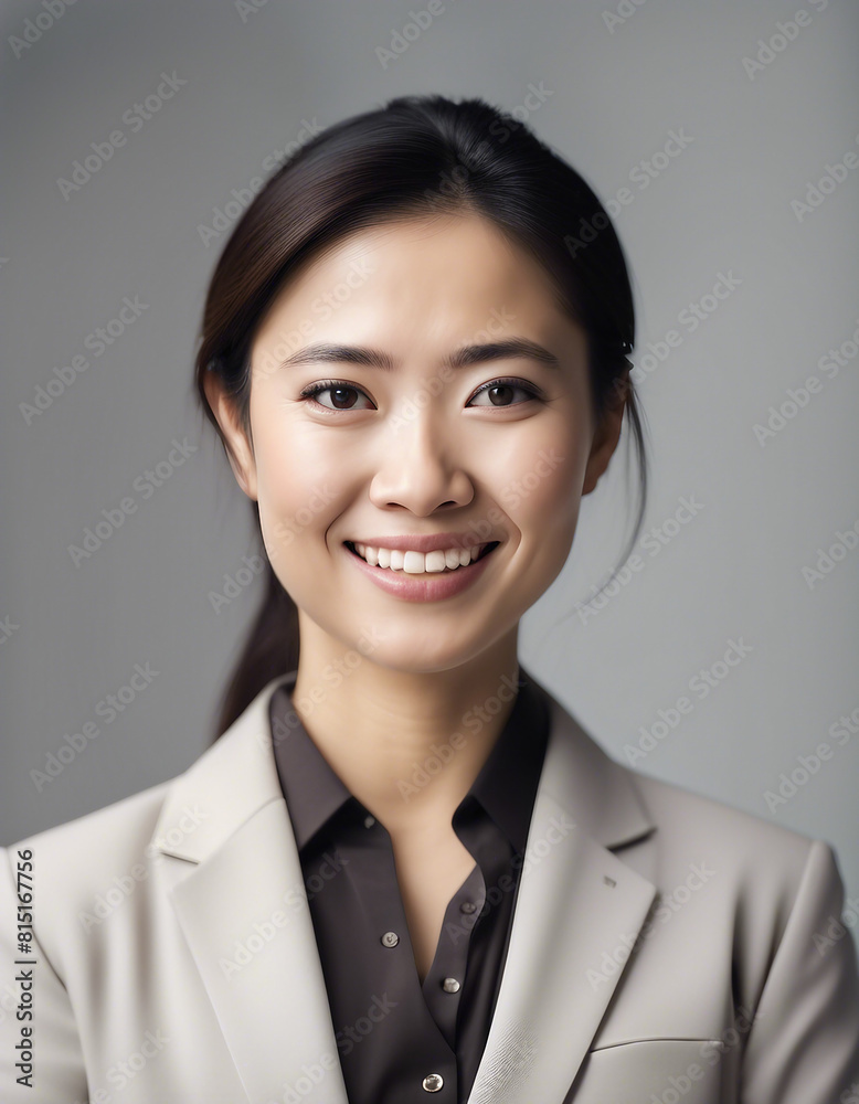 portrait of asian business woman with sincere smile, isolated white background, copy space for text
portrait of asian business woman with sincere smile, isolated white background, copy space for text