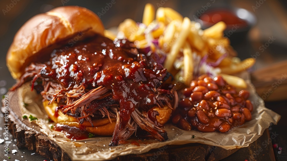 Kansas City Barbecue Feast: Ribs, Pulled Pork, Brisket, Beans, Coleslaw, Cornbread Kansas City Barbecue Feast: Ribs, Pulled Pork, Brisket, Beans, Coleslaw, Cornbread
