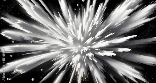 Biała eksplozja „Spring Burst”. dynamiczna i odświeżająca atmosfera dzieła sztuki, dym