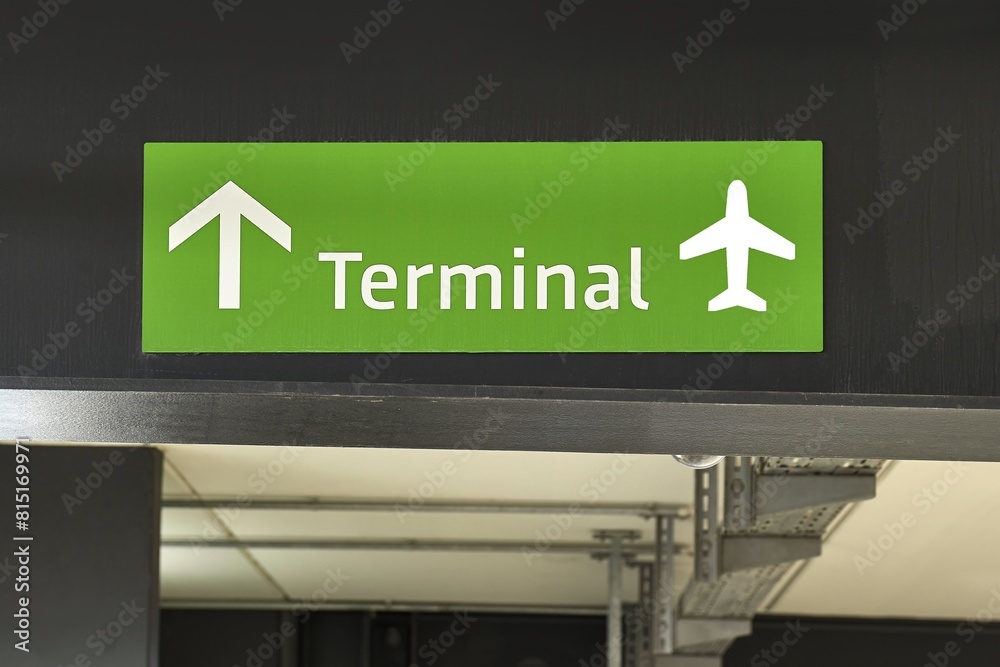 Airport terminal gates direction sign Airport terminal gates direction sign