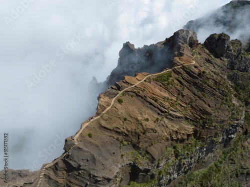 Entorno de montaña de pico do Arieiro en Madeiro