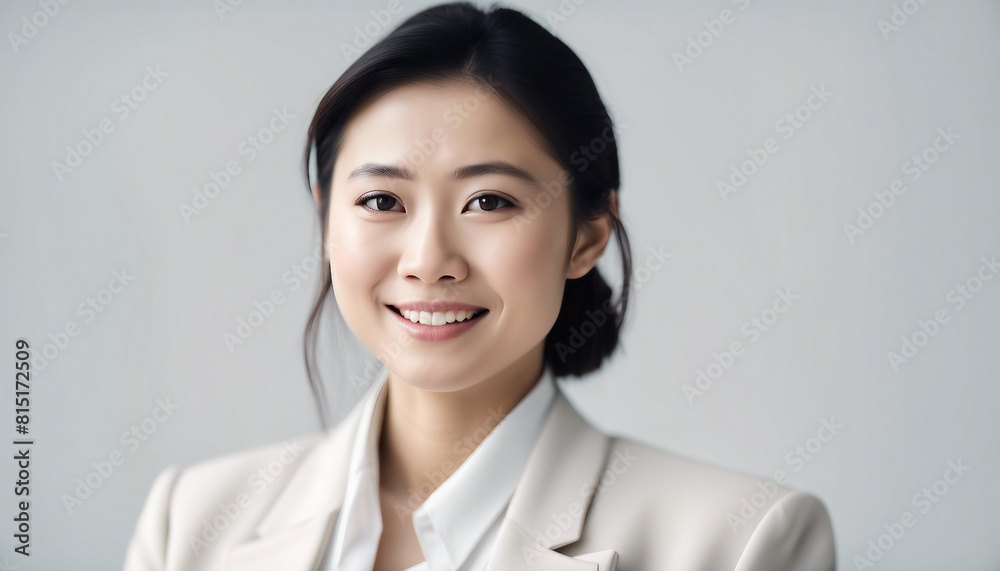 portrait of asian business woman with sincere smile, isolated white background, copy space for text
portrait of asian business woman with sincere smile, isolated white background, copy space for text