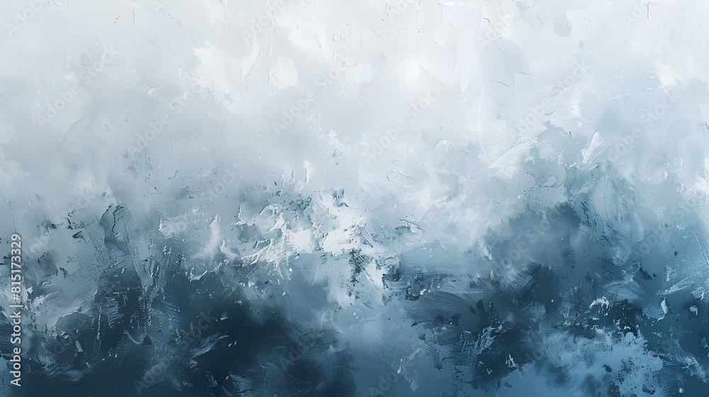 Abstract blue and white painting.