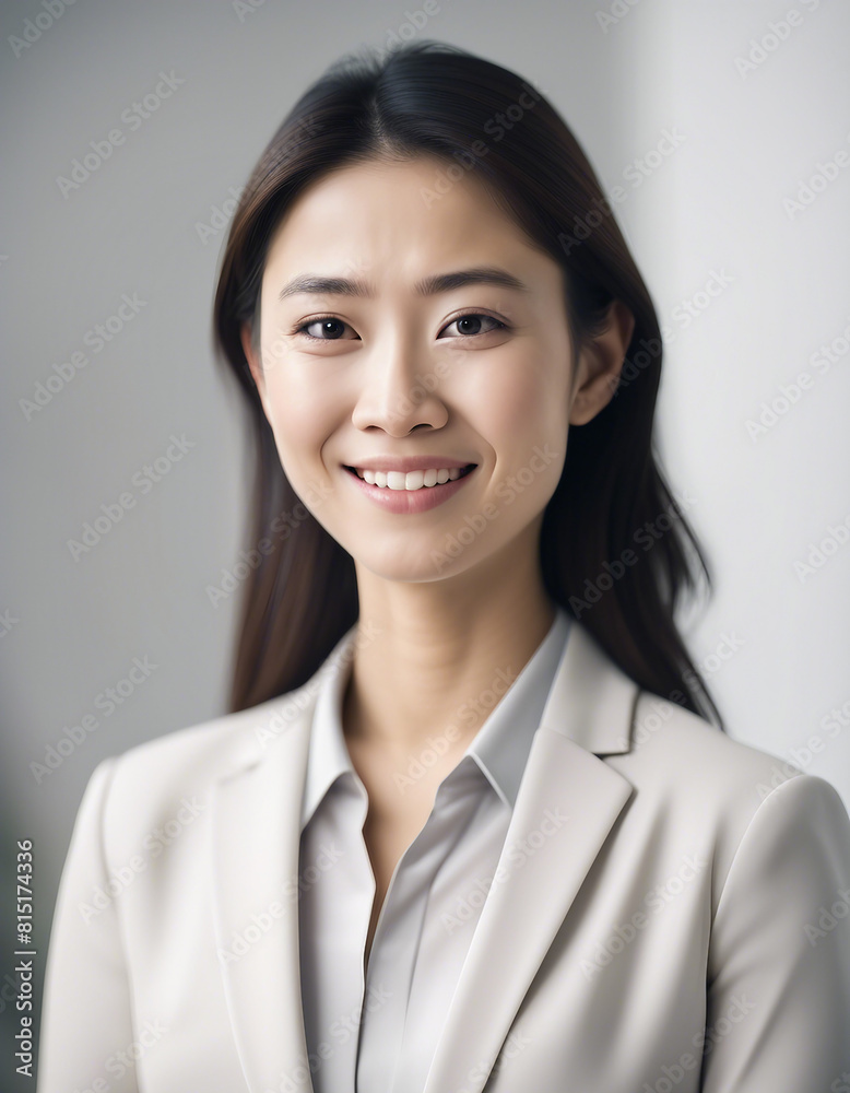 portrait of asian business woman with sincere smile, isolated white background, copy space for text
portrait of asian business woman with sincere smile, isolated white background, copy space for text