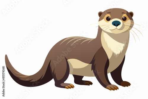 otter cartoon vector illustration