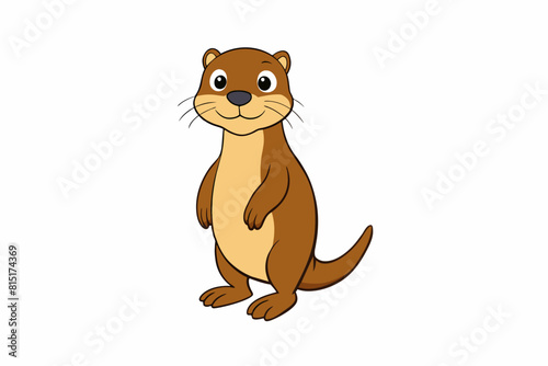 otter cartoon vector illustration