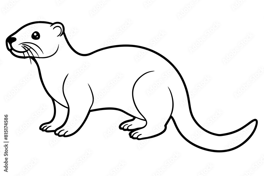 otter line art silhouette illustration otter line art silhouette illustration