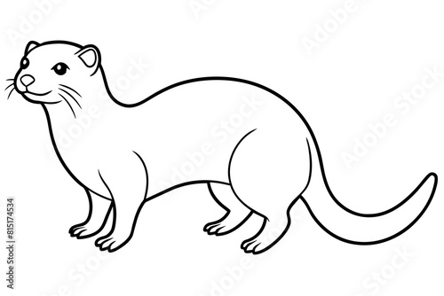 otter line art silhouette illustration