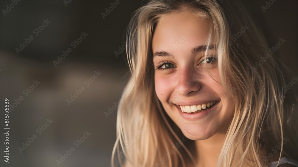 Portrait of a smiling blonde young woman Portrait of a smiling blonde young woman