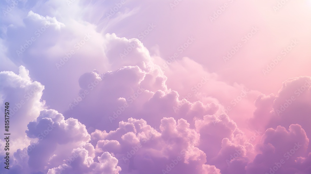 Pink sky Background. Shiny white, purple and pink beauty clouds background