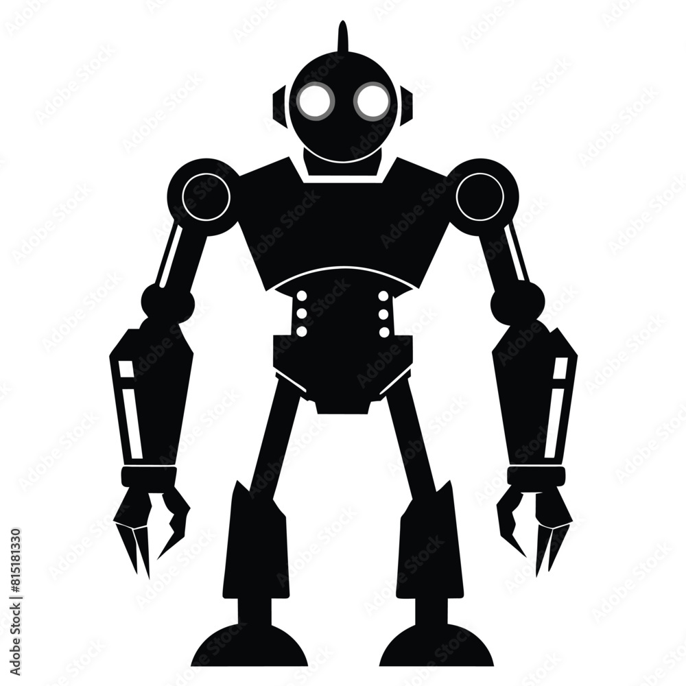Robot vector silhouette Robot vector silhouette
