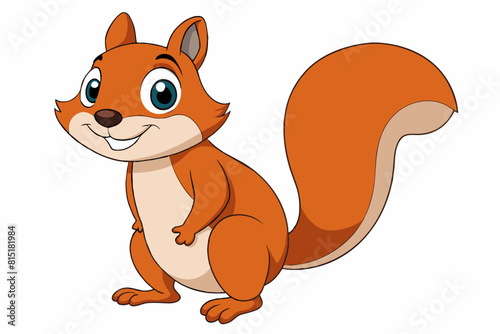 squirrel cartoon vector illustration
