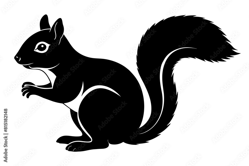 squirrel line art silhouette illustration squirrel line art silhouette illustration