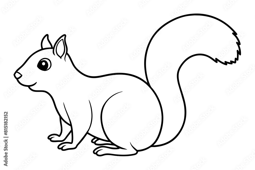 squirrel line art silhouette illustration squirrel line art silhouette illustration