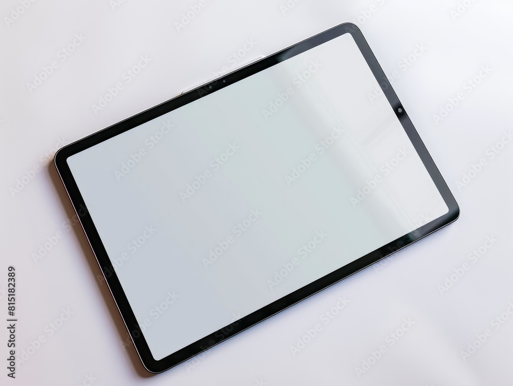 ipad with a blank screen on a white background straight front look. ipad mockup closeup isolated on white background ipad with a blank screen on a white background straight front look. ipad mockup closeup isolated on white background