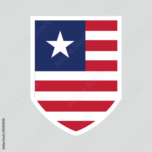 Liberia Flag in Shield Shape Frame Free Download Liberia Flag in Shield Shape Frame - GFXLoad