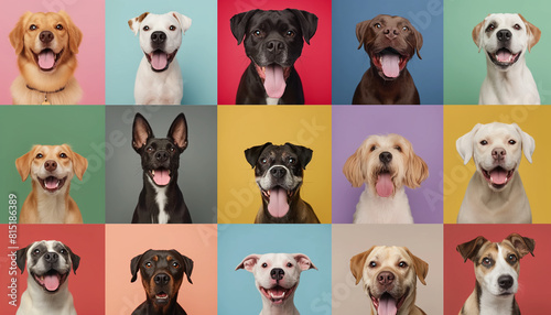 dog collage group of dogs in one photo