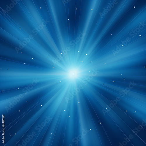 Shinning sunburst light rays in the dark. Blue star burst, explode star burst background image. Blue linear sunburst gradient background  © Taiwo