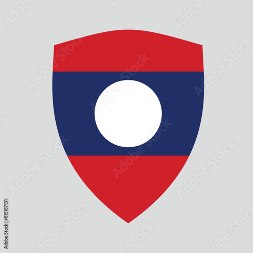 Laos Flag in Shield Shape Frame Free Download Laos Flag in Shield Shape Frame - GFXLoad