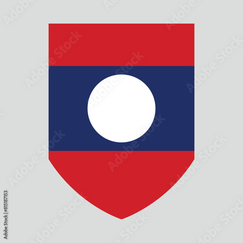 Laos Flag in Shield Shape Frame Free Download Laos Flag in Shield Shape Frame - GFXLoad