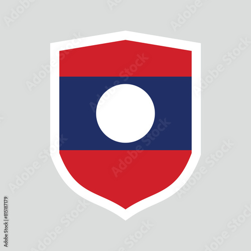 Laos Flag in Shield Shape Frame Free Download Laos Flag in Shield Shape Frame - GFXLoad